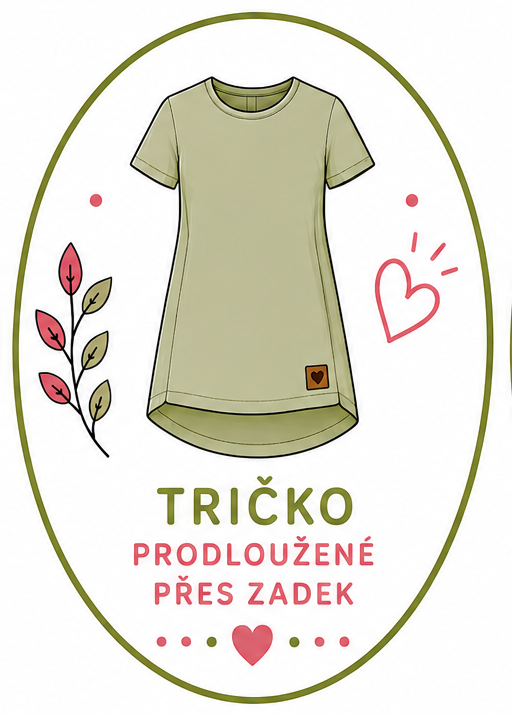 → Tričko prodloužený zadní díl