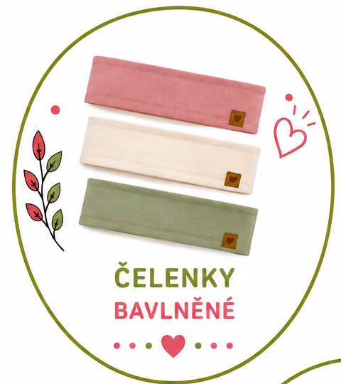 → Čelenky rovné bavlněné 
