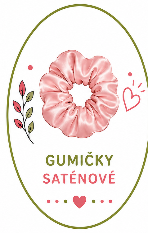 →Scrunchie gumičky -saténové