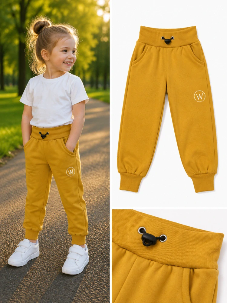 Softshellové kalhoty klasik -Okrová
