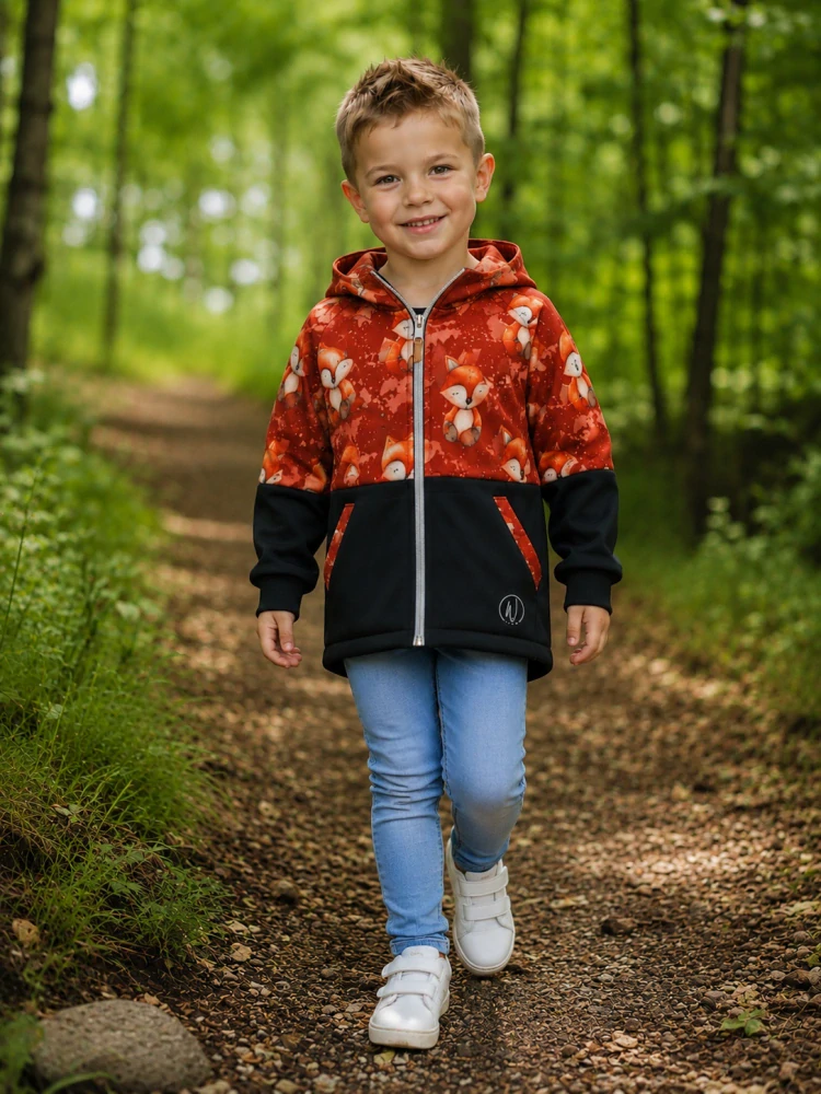 Softshellová bunda klasik -liška/černá