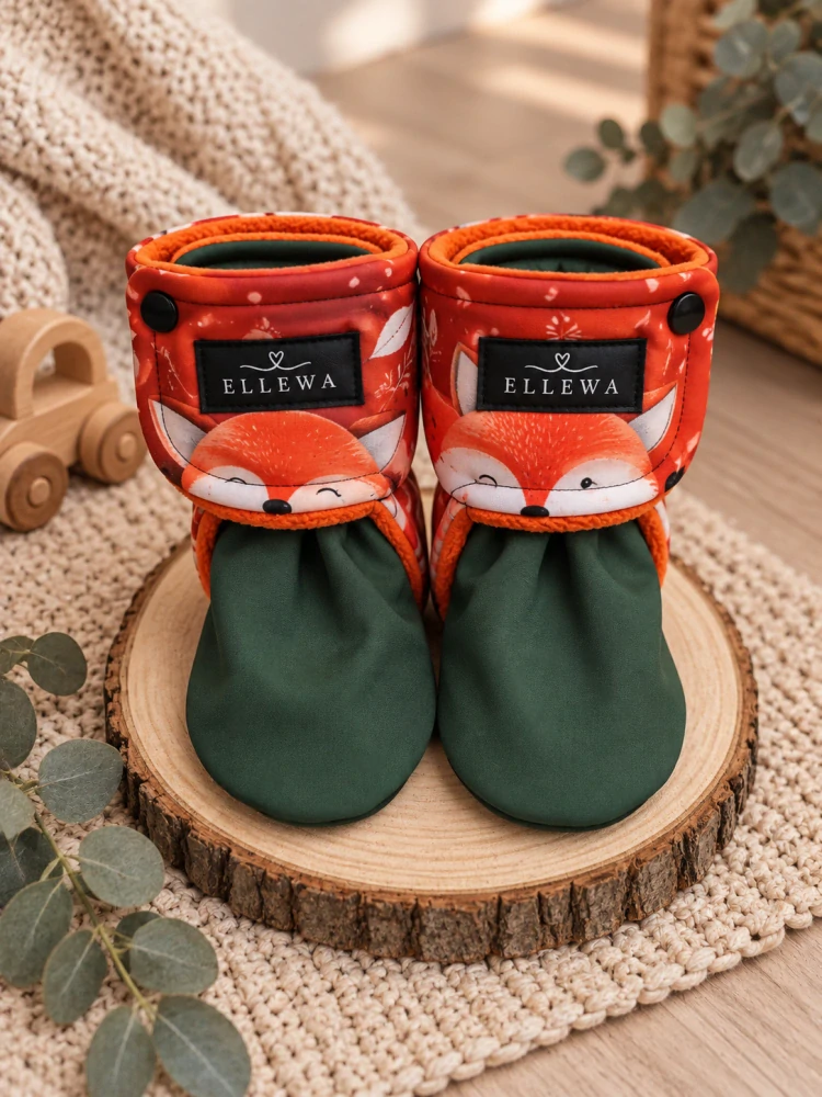 Capáčky softshell/fleece-liška/zelená