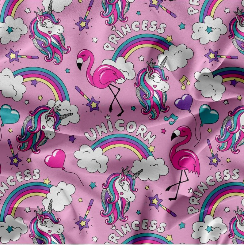 Skrunchie umělé hedvábí L-unicorn