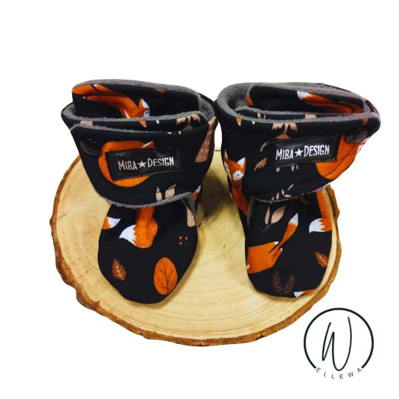 Capáčky softshell/fleece-liška na černé