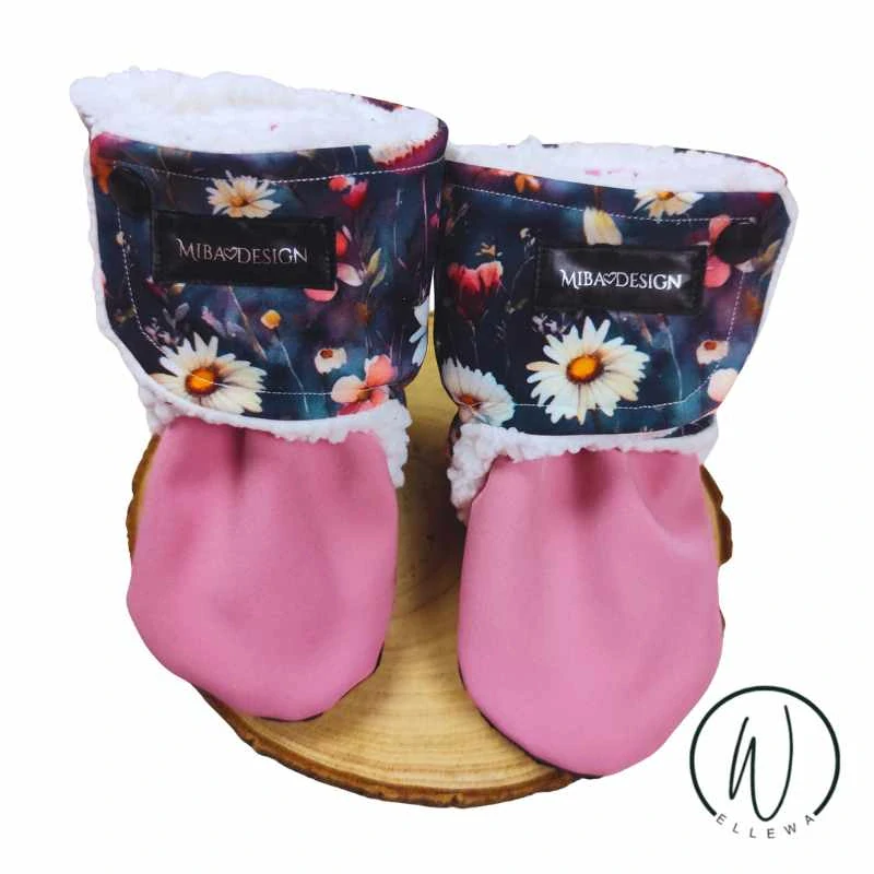 Capáčky softshell/fleece-kvetiny akvarel