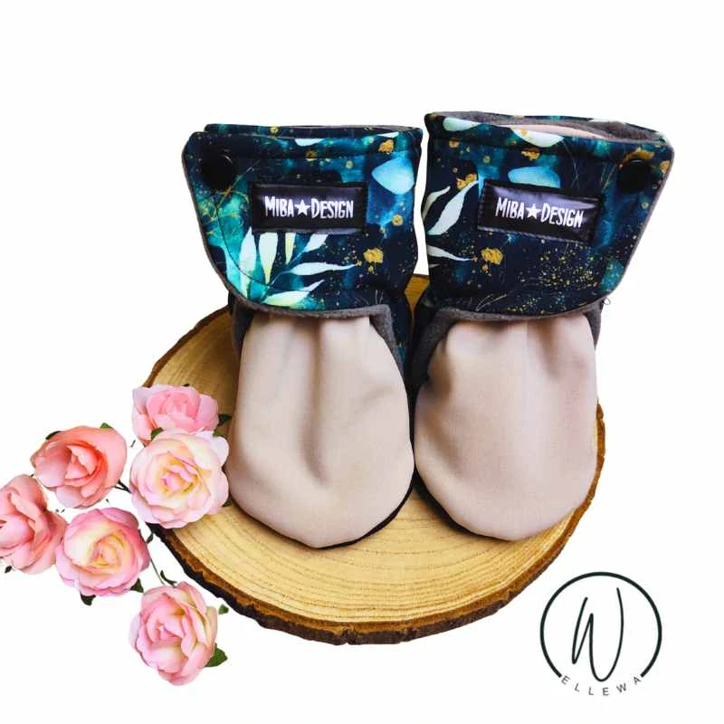 Capáčky softshell/fleece-eukalyptus