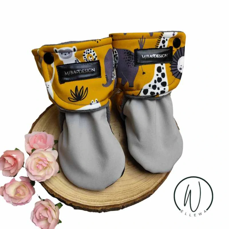 Capáčky softshell/beránek -ZOO okrová