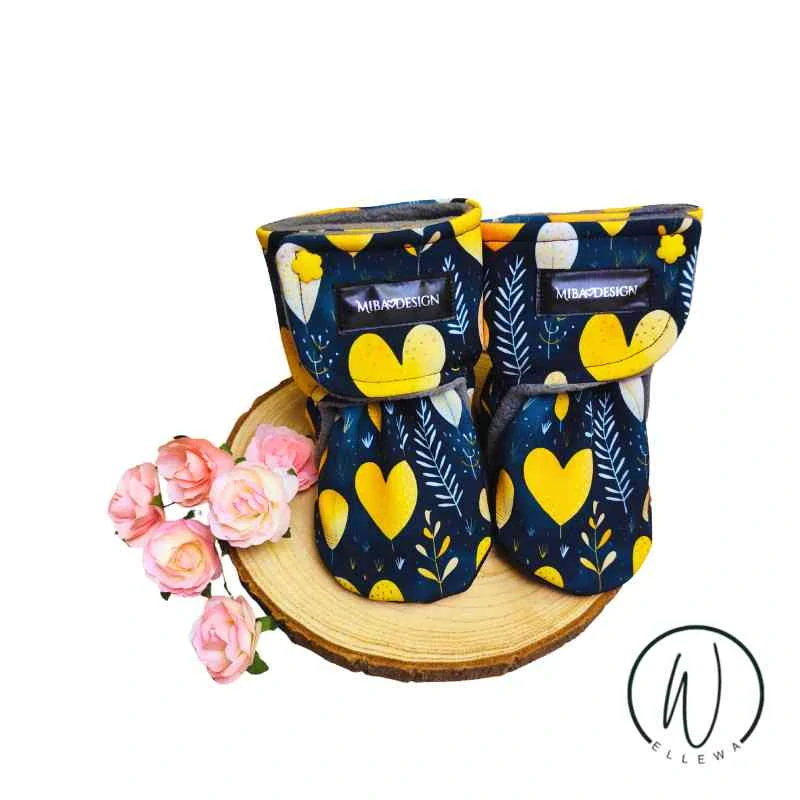 Capáčky softshell/beránek -srdíčka