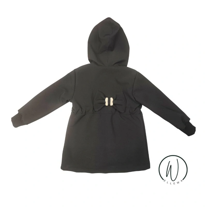 Softshellový kabátek -černá+mašlička a krajka