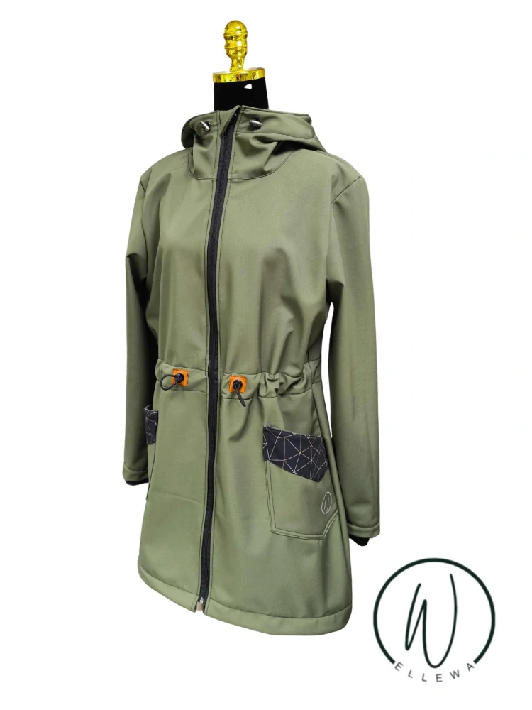 Softshell dámská párka -okrová