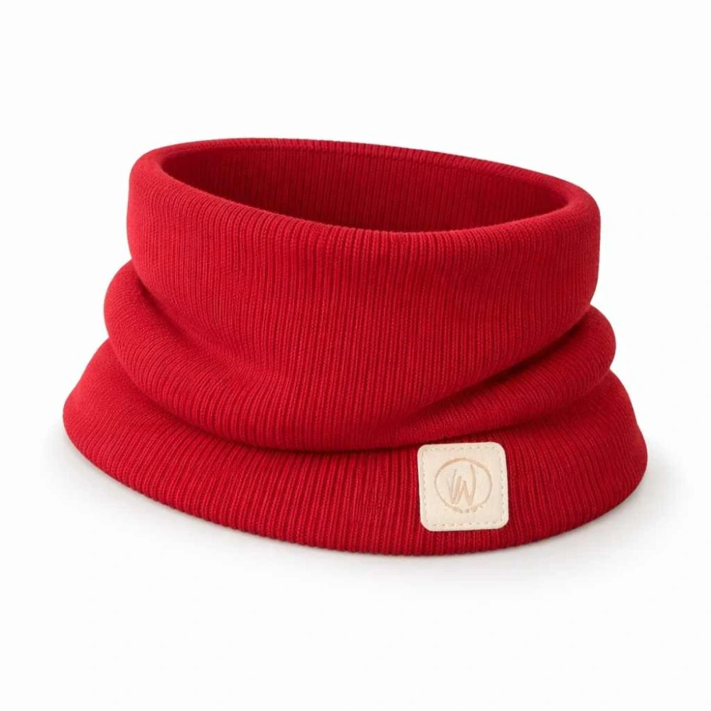 Nákrčník klasik jednovrstvý žebro-červená