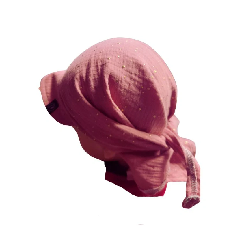 Mušelín šátek starofialová zlaté tečky