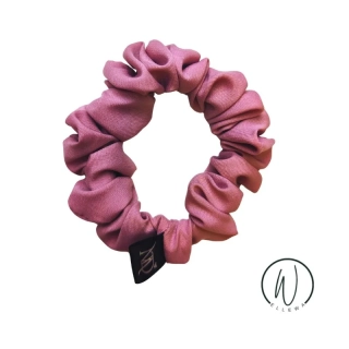 Skrunchie saténová S-pudrově růžová
