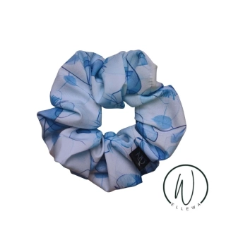Skrunchie umělé hedvábí L-akvarel květy