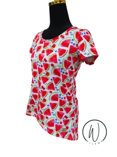 Dámské tričko prodloužené -melouny