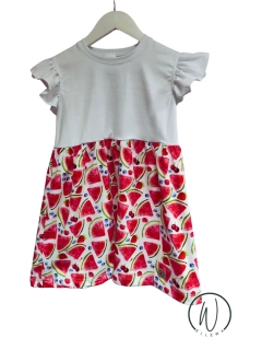 Šaty s volánky -melouny