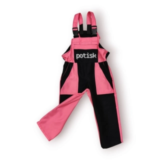 Montérky klasik růžová/černá -s potiskem