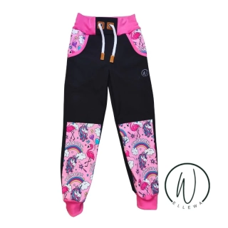 Softshellové kalhoty Premium -černá/unicorn