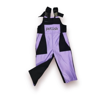 Montérky klasik fialová lila/černá - s potiskem