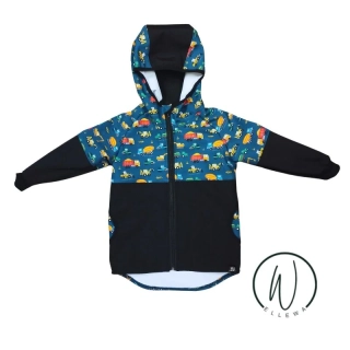 Softshellová bunda -černá/auta