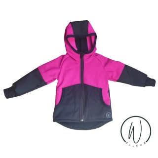 Softshellová bunda -ostružina/černá