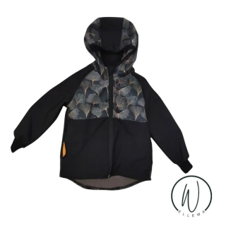 Softshellová bunda -černá/zlaté listy