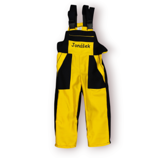 Montérky klasik žlutá/černá -s potiskem