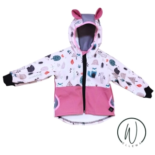 Softshellová bunda Premium -starorůžová/medvědi