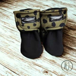 Capáčky softshell/fleece-Thaki tečky