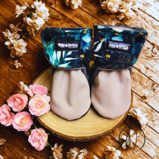 Capáčky softshell/fleece-eukalyptus