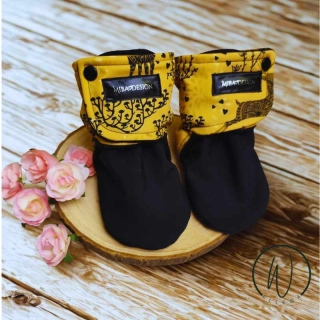 Capáčky softshell/fleece-jeleni okrová