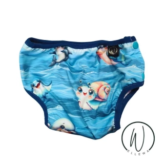 Baby plavky UPF50-mořský svět modrá