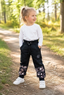 Softshellové kalhoty klasik -černá/zvířátka