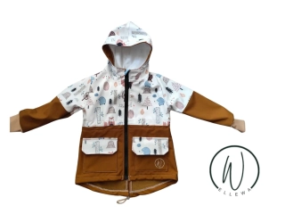 Softshell kabátek medvědi béžová/karamel