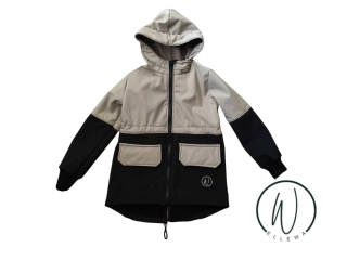 Softshell kabátek taupe/černá