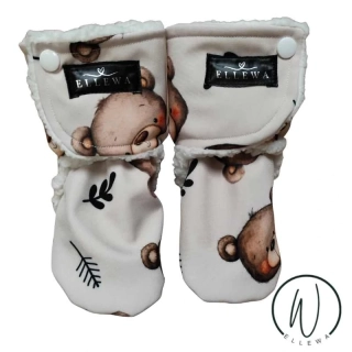 Capáčky softshell/fleece-medvídek