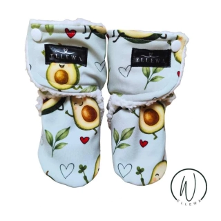 Capáčky softshell/fleece-avokádo