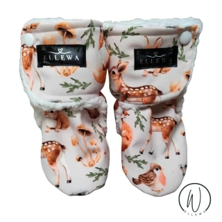 Capáčky softshell/beránek -zvířátka v lese