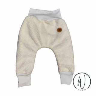 Kalhoty teddy beránek-bílá