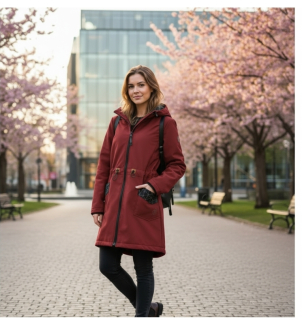 Softshell dámská párka-bordo