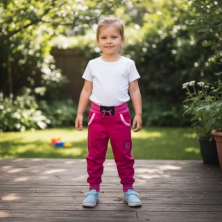 Softshellové kalhoty klasik -malina růžová