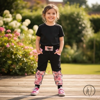 Softshellové kalhoty klasik -černá/unicorn