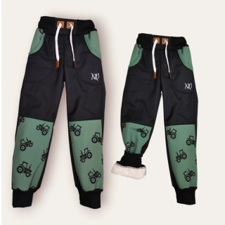 Softshellové kalhoty Premium /Beránek -černá/thaki traktor