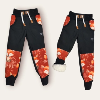 Softshellové kalhoty Premium /Beránek-černá/liška