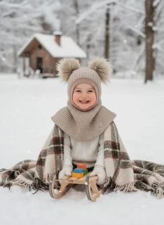 Kukla pletenina taupe XL