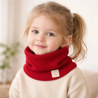 Nákrčník klasik jednovrstvý žebro-červená