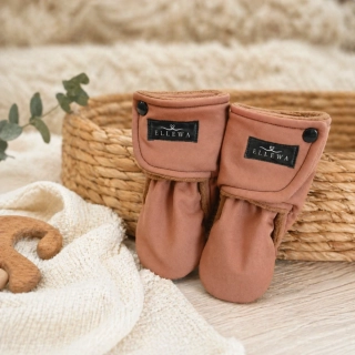 Capáčky softshell/fleece-hnědá