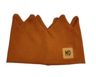 Žebrovaná korunka karamel