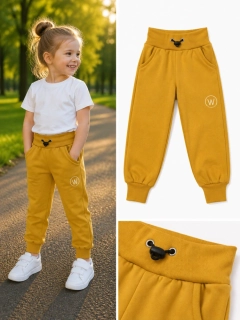 Softshellové kalhoty klasik -Okrová