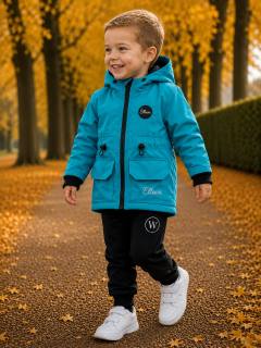 Softshellová parka -Tyrkys